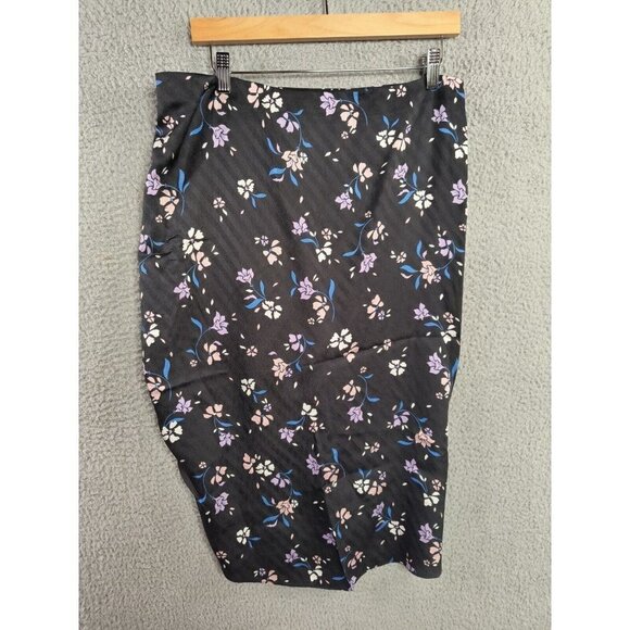 Veronica Beard NEW Womens Size 14 Hazel Skirt Silk Floral Printed Ruffle Drape - Picture 2 of 9